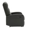 Contemporary Recliner Chair, Faux Leather, Manual Tufted Lounge Chair - 2 of 4