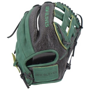 Gem Gloves Softball Fielding Glove - GEM003 (Black/Dark Green) - 1 of 4