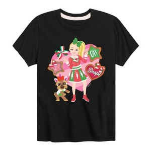 Boys' JoJo Siwa Oh Snap Short Sleeve Graphic T-Shirt - Black - Medium - 1 of 4