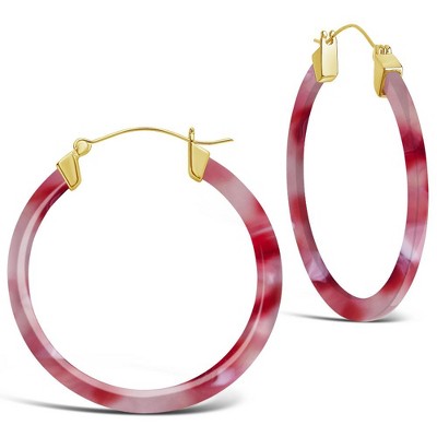 SHINE by Sterling Forever 50mm Resin Hoop Earrings