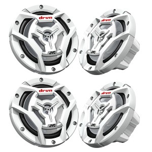 JVC 2 Pairs CS-DR6201MW Marine Speaker 6.5" 2-Way White - 1 of 4