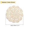 Unique Bargains Cotton Woven Vintage Lace Floral Pattern Heat Insulating Coasters 4" 4 Pcs - 2 of 4