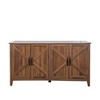 59" Sideboard Buffet Cabinet with Storage, Vintage Accent Storage Cabinet with 4 Doors, Farmhouse Coffee Bar Cabinets for Kitchen, Hallway, Entryway - 3 of 4