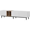 GlasFlength TV Stands and Consoles, Stylish Entertainment Center for Living Rooms, Modern Designs for Classic Interiors, White,76.8”*15”*18.9" - 2 of 4