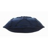 HomeRoots 20" Navy Blue And Dark Blue Cotton Geometric Throw Pillow - 4 of 4