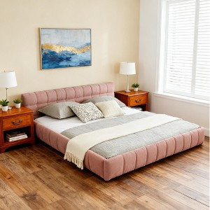 GDFStudio Olivia Chenille Upholstered Tufted Bed with Headboard - 1 of 4