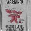 Men's Lilo & Stitch Badness Level Warning Sketch Sweatshirt - image 2 of 4