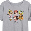 Women's - Disney - Minnie Mickey Donald Daisy Goofy Pluto Smiling Oversized Graphic T-Shirt - 2 of 4