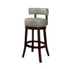 Royal Hampton Contemporary 29" Barstool With pu Cushion, Gray Finish, Set of 2 - 2 of 2