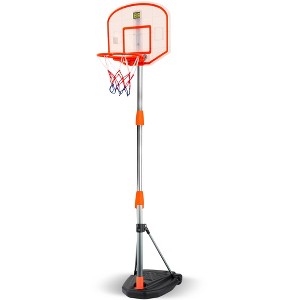 Maccabi Art: Pro Ball Portable Electronic Scoreboard Basketball Hoop for Kids, Adjustable Height Design up to 65” - 1 of 4