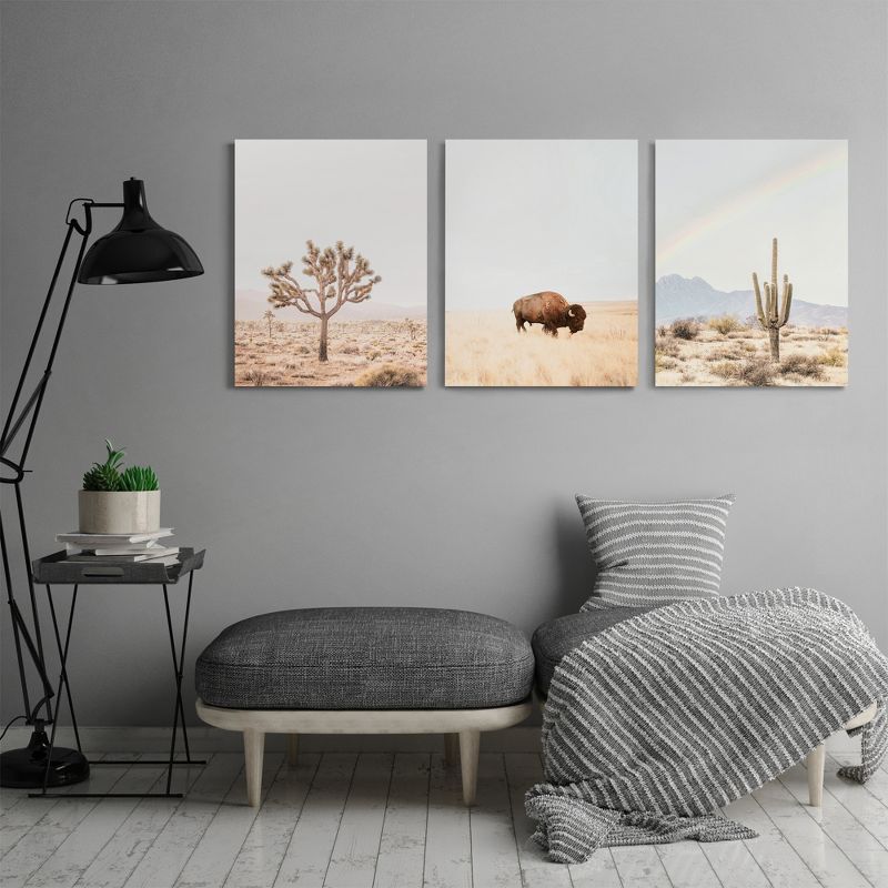 Americanflat Botanical Animal Neutral Southwest By Sisi And Seb Triptych Wall Art - Set Of 3 Canvas Prints, 4 of 7