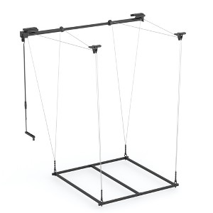 Lift Series Frame 48 in. W x 48 in. D x 15 in.-79 in. H Black Adjustable Height Steel Overhead Garage Storage Rack  (Without Platform) - 1 of 1