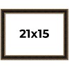 PosterPalooza | Ornate Brown Picture Frame - UV Acrylic, Backing Board, Hanging Hardware Included - 2 of 4