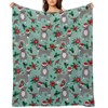 DSANE Pitbull Santa Paws Christmas Floral Christmas Throw Blanket Soft Fleece Christmas Blanket Cozy Flannel Throw for Couch Bed - 2 of 4