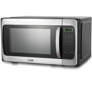 COMMERCIAL CHEF 1.1 Cu Ft Microwave with 10 Power Levels, Push Button Door Lock, Turntable and Digital Controls, Stainless Steel - 1 of 4