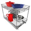 Lynk Professional 14" x 18" Slide Out Double Shelf - Pull Out Two Tier Sliding Under Cabinet Organizer - image 3 of 3