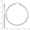 Black Bow Jewelry 2.5mm, Sterling Silver, Classic Round Hoop Earrings - 55mm (2 1/8 In.) - 4 of 4