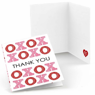 Big Dot of Happiness Conversation Hearts - Valentine's Day Party Thank You Cards (8 count)