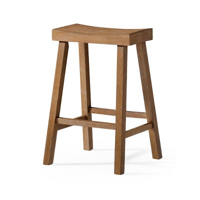 Maven Lane Vincent Backless Wooden Counter Height Bar Stool