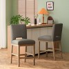 Modern Upholstered Counter Stool Set of 2 with Sturdy Wooden Legs, Comfortable Fabric Seating for Kitchen Island or Dining Room – The Pop Home - 2 of 4