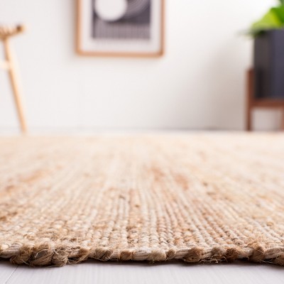 Natura Black and Beige Handwoven Wool Square Area Rug