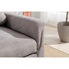 VYNXARIA 35" Gray Woven Convertible Loveseat,living romm sofas - 4 of 4
