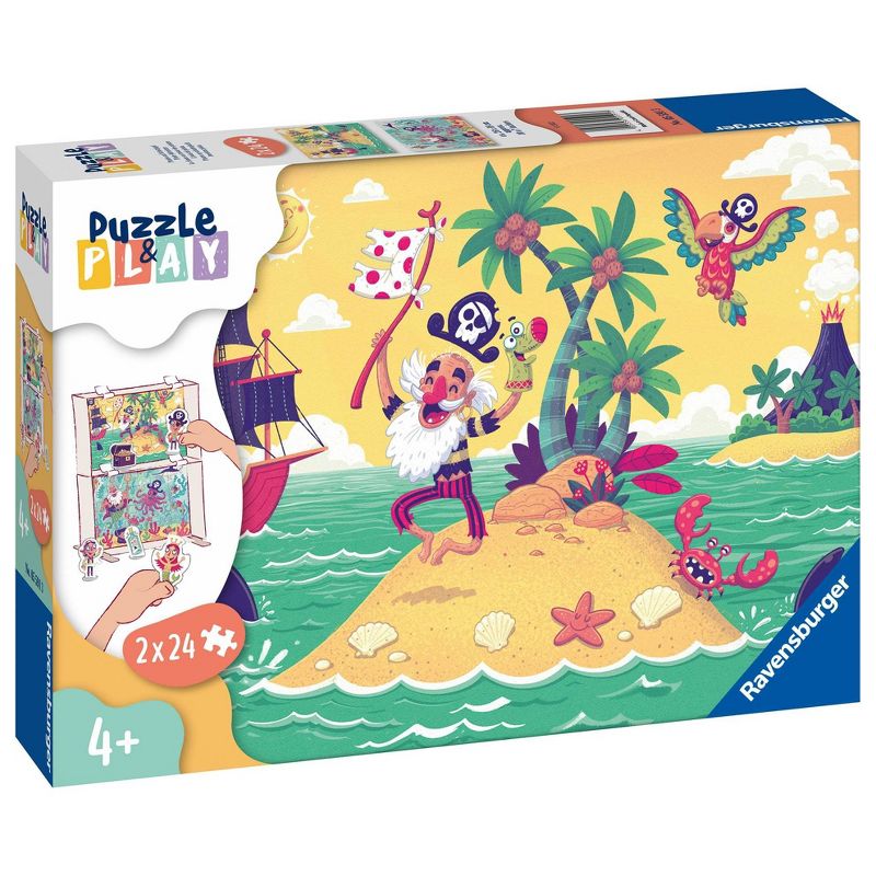 Ravensburger Puzzle &#38; Play: Pirate Adventure Jigsaw Puzzle Play Set - 2 x 24pcs, 3 of 9