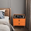 YIYIBYUS Bedside Table with Drawers, Bluetooth Speaker Smart Nightstand, Bedside Table with Light USB& Wireless Charging - 2 of 4