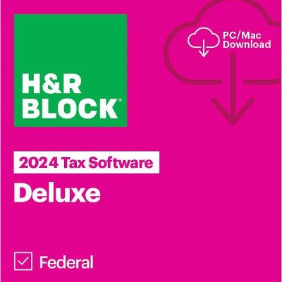 H&R BLOCK 2024 Deluxe Win/Mac Tax Software (Digital)