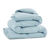 Peace Nest All-Season Medium Warmth Solid Pattern Duvet Insert White Goose Feather Comforter - 2 of 4