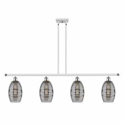 Vaz - 4 Light Stem Hung Island In Industrial Style-8.63 Inches Tall and 48 Inches Wide