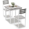 GOCAPTAIN Dining Table Set for 2, Dining Table and Chairs Set of 2, 3 Piece Dining Table Set with Spiral Table Legs for Small Spaces Kitchen Apartment - 3 of 4