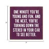 Slickblue Funny Aging Quote Wall Sign – “Turn Down Stereo to See” – Rustic 7x7 Wood Decor, Color Options - 3 of 3