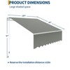 Retractable Awnings for Patio - Outdoor Sunshade Shelter with Heavy Duty Aluminum Frame & UV Protection Fabric - 2 of 4