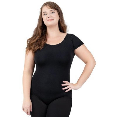 Capezio Black Women's Team Basics Short Sleeve Leotard, Small : Target