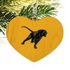 Prairie View A&M Secondary Logo Heart Love Wood Christmas Tree Holiday Ornament - 2 of 3