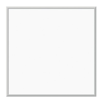 U Brands 36" Melamine Dry Erase Board Silver Aluminum Frame: 36x36 Presentation Board, Non-Magnetic, Office Stationery