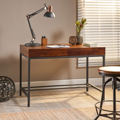 Small Computer Desk With 2 Drawers, 44 Inch Vanity Desk, Home Office Computer Desk For Small Spaces, Study Writing Table
