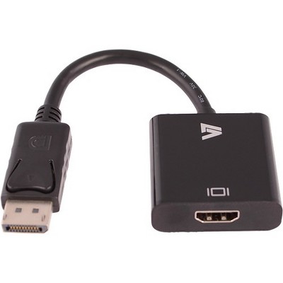 V7 Displayport/HDMI Audio/Video Cable - 3.94" DisplayPort/HDMI A/V Cable for Audio/Video Device, PC, Projector, Monitor, TV