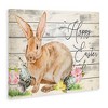 Stupell Industries Spring Floral Happy Easter Bunny, 20" x 16" - image 3 of 4