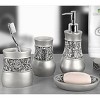 Creative Scents Gray Bathroom Silver Mosaic Glass Accessories Set - 2 of 4