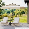 Costway 10 FT Solar Patio Umbrella with 32 LED Lights 3-Tier Vented Top & Ruffles Red/Brown/Blue/Beige/Gray - 4 of 4