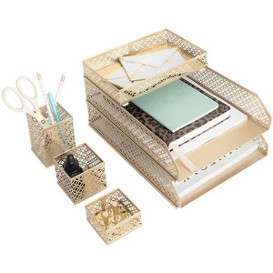 Blu Monaco 6 Piece Interlocking Desk Organizer Set - 1 of 4