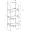 TOAOTBNBO 3 Tier Metal Ladder Bookcase, Modern Bookshelves with Storage Cabinet Small Apartment Open Book Shelf, Black - 4 of 4