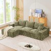 Modular L-Shaped Cloud Sofa – 110" Convertible Chenille Sectional w/Ottomans, Washable & No Assembly - 2 of 4