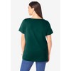 Roaman's Plus Size Cotton Ultimate V-Neck Tee - 3 of 4