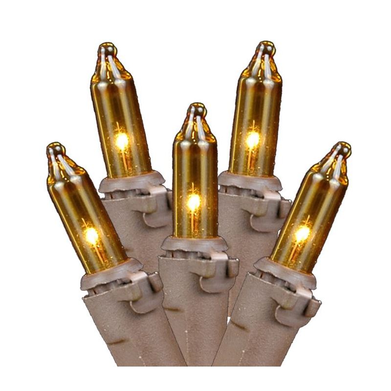 Novelty Lights 20 Light Incandescent Craft Mini Christmas String Lights Brown Wire 8.5 feet, 3 of 5