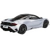 McLaren 750S Ice Silver Metallic with Black Top 1/18 Model Car by Top Speed - 4 of 4