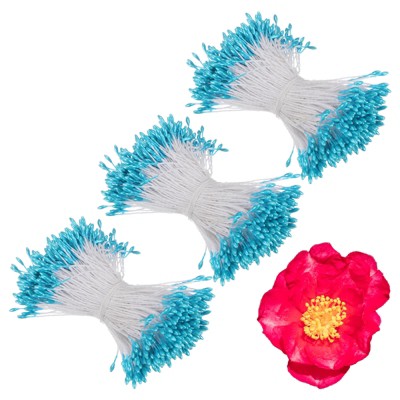 Unique Bargains Handmade Flexible Durable Plastic Artificial Flower Stamen 1mm 1080 Pcs