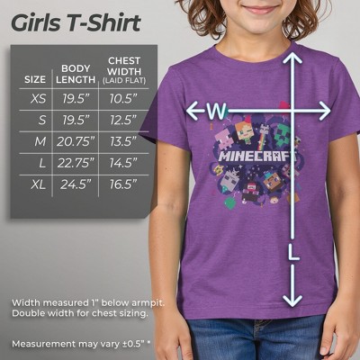 Minecraft T-shirt à manches longues pour garçon Creeper Face, Noir , XS